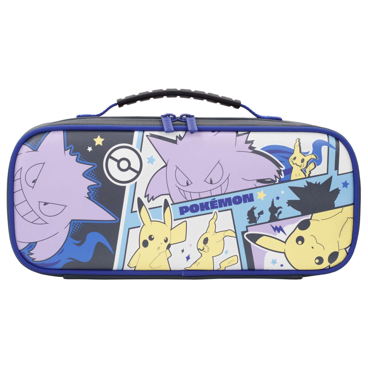 картинка Nintendo Switch Чехол Hori Cargo Pouch Compact (Pikachu, Gengar & Mimikyu) для Switch (NSW-412U) магазин Одежда+ являющийся официальным дистрибьютором в России 